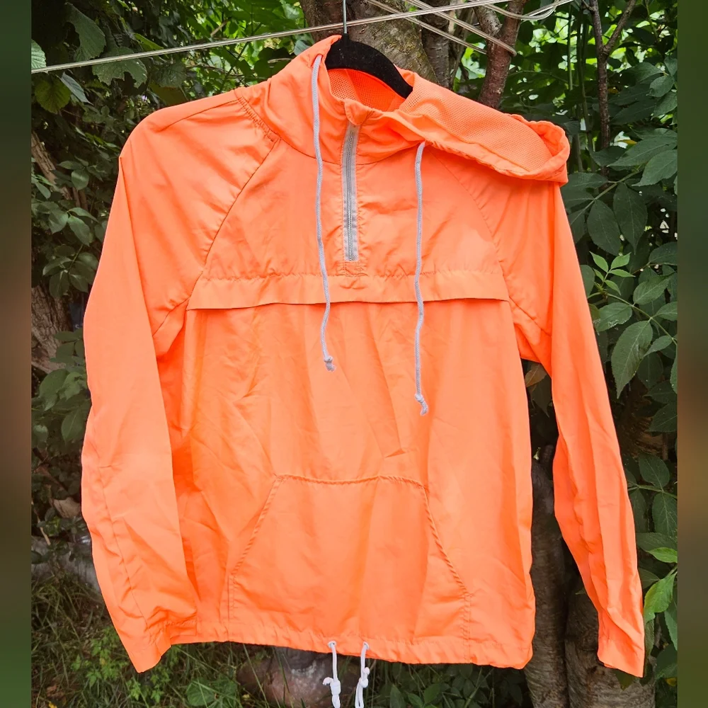 High Visibility running top, high vis runners coverup neon orange jogging, sport - Picture 2 of 11